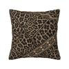 Fluffy Leopard Skin Leather Texture Sofa Cushion Cover Polyester Tropical Wild Animal Throw Pillow Case Bedroom Decoration