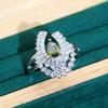 New Popular Anti Allergy Zircon Bracelet Necklace Earrings Ring Jewelry Set