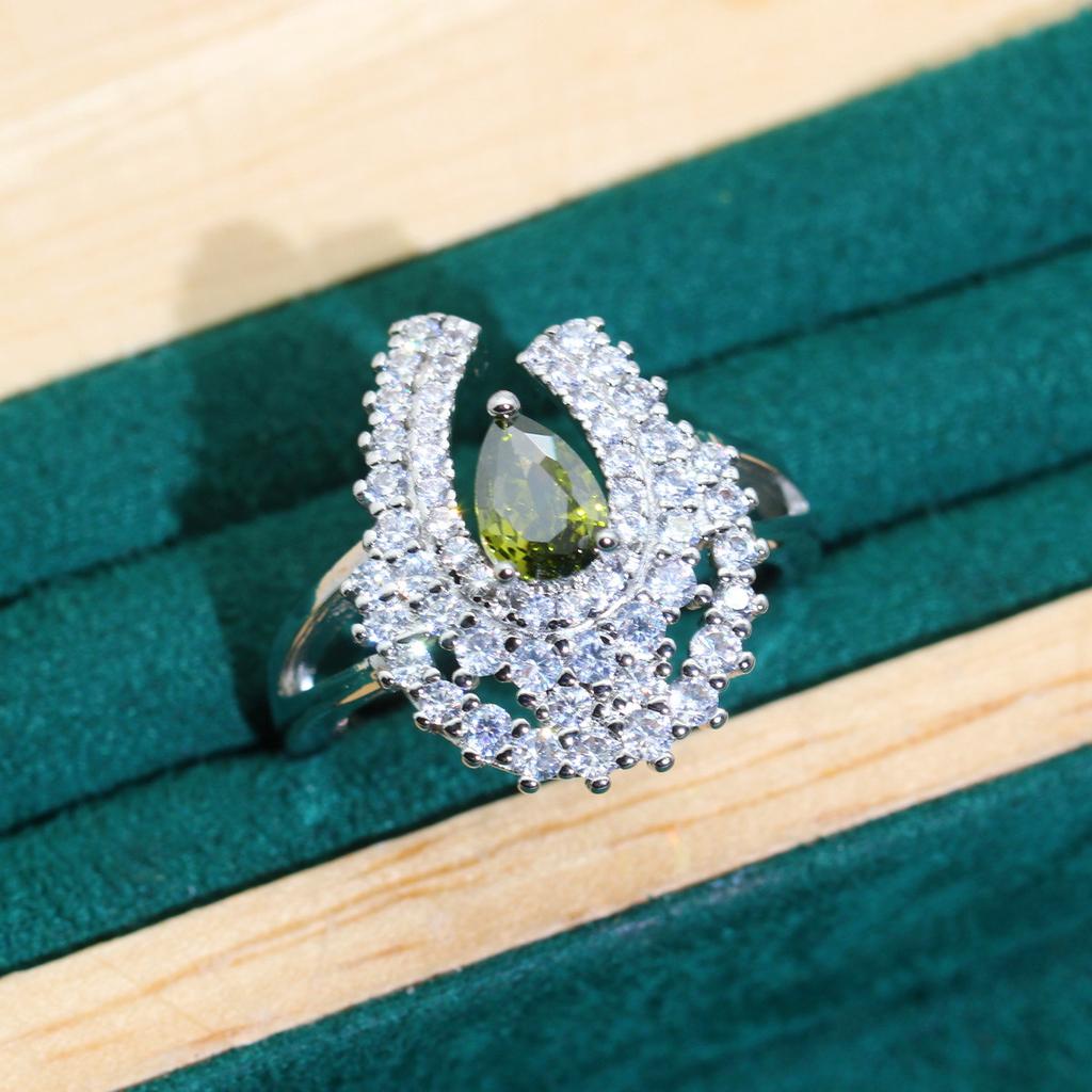 New Popular Anti Allergy Zircon Bracelet Necklace Earrings Ring Jewelry Set