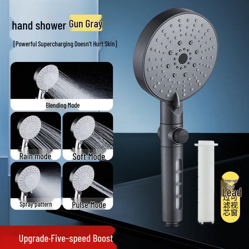 Shengbei Gunmetal Grey Shower Head