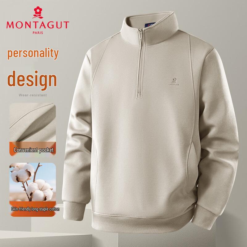 

MONTAGUT Men s Autumn/Winter Casual Warm Long-Sleeve Sweatshirt M