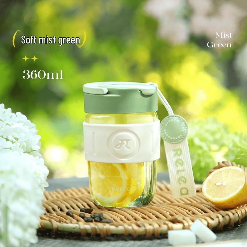 Wushengwu Starry Portable Glass Tumbler with Straw