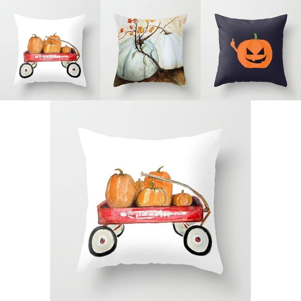 Super Soft Fall Halloween Pumpkin Pillow Case For Cozy Home And Sofa Decor