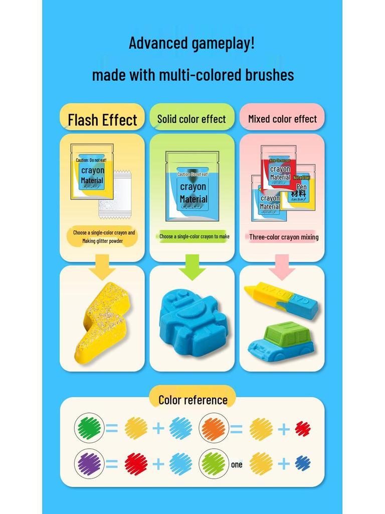 Ke Da Duck Colorful Cartoon Crayon & Chalk DIY Graffiti Toy for Kids