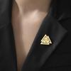 Vintage Triangles Brooch for Women Men Odin Knot Valknut Symbol Pin Stainless Steel Norse Myth Jewelry Amulet Talisman