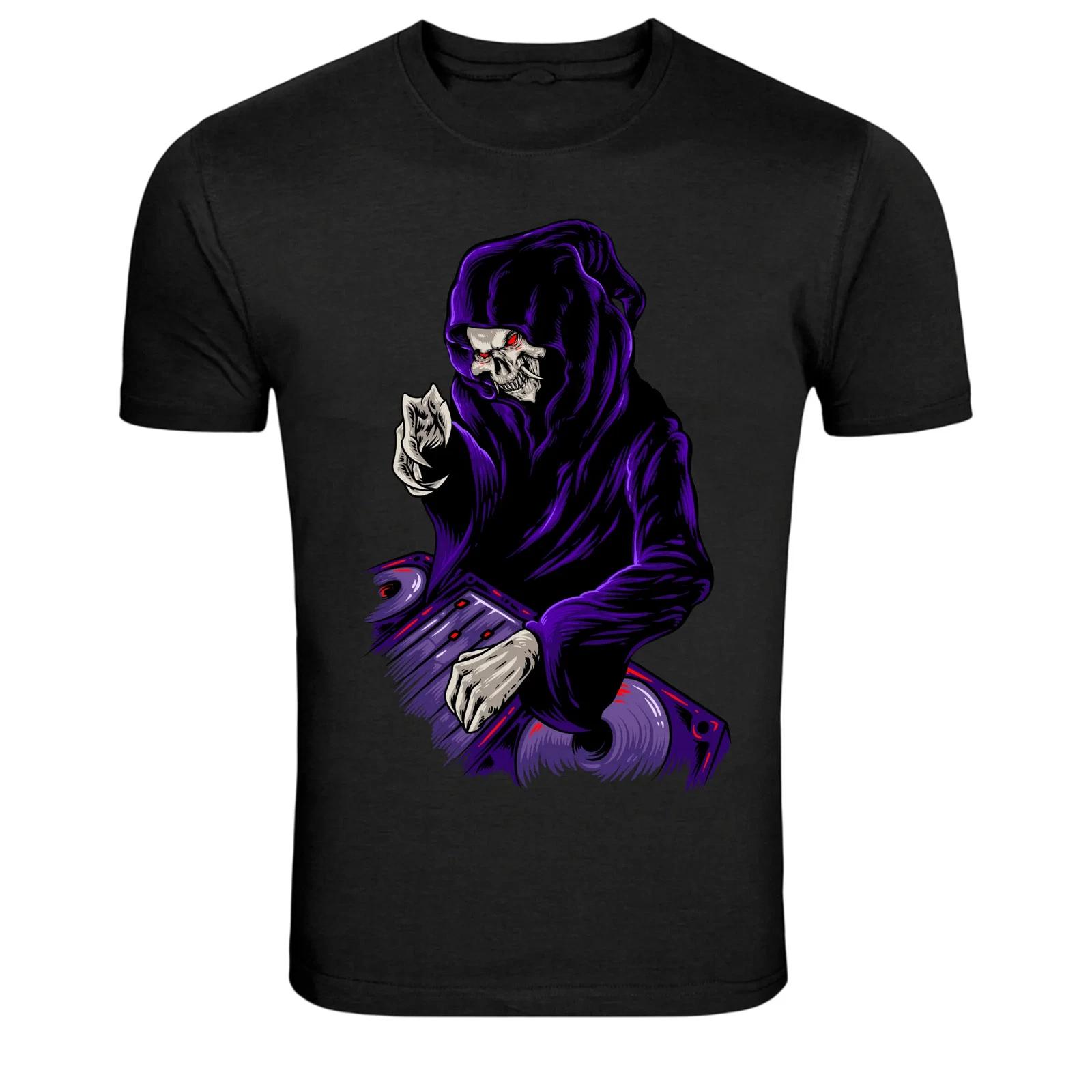 Мрачный Жнец DJ Музыка Темная Графическая Футболка L