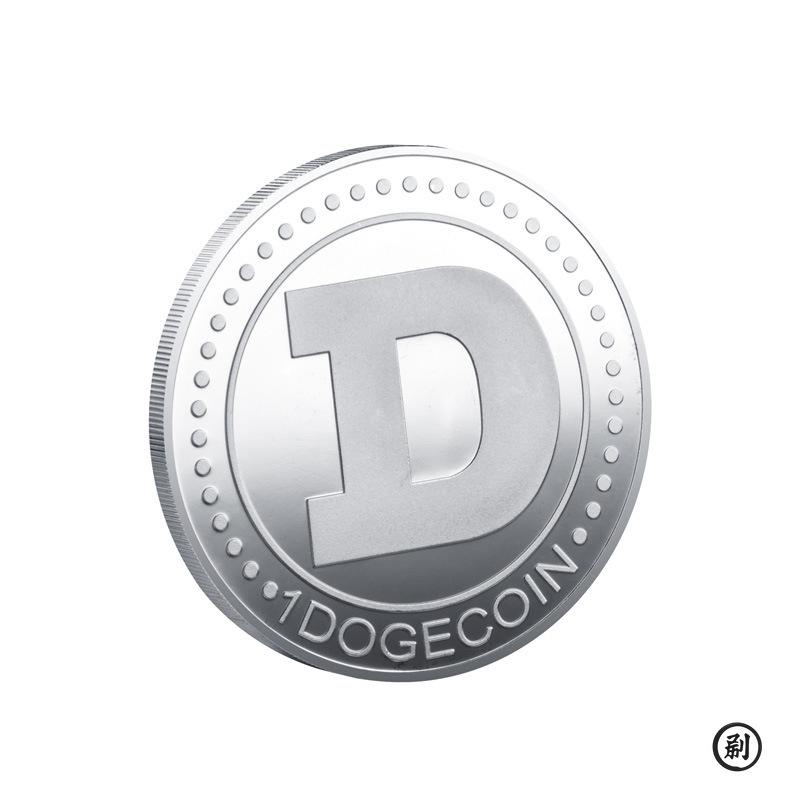 Pozłacany Wow DogeCoin Pozłacany Srebrem Pamiątkowy Wzór Psa Metalowe Monety