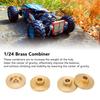 RC Car Combiner Brass 18mm Dia 6mm Thick Wear Resistance Rustproof Combiner for FMS FCX24 1/24 Crawler Gold