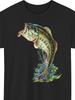 Graphic T-Shirt for Fishing Enthusiasts Featuring a Large Mouth Bass Design. It