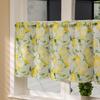 Lemon Print No-Punch Fresh Linen Door Partition Curtain for Bedroom & Kitchen