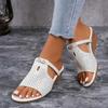 Wedge heel slippers women's summer new hollow flat bottom one-word cool slippers beach women's casual cool slippers