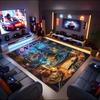 1PC Custom Name Magical Night City Theme Floor Mat Ideal for Living Room, Game Rooms, Office, Bedroom,Floor Mat Playful Design