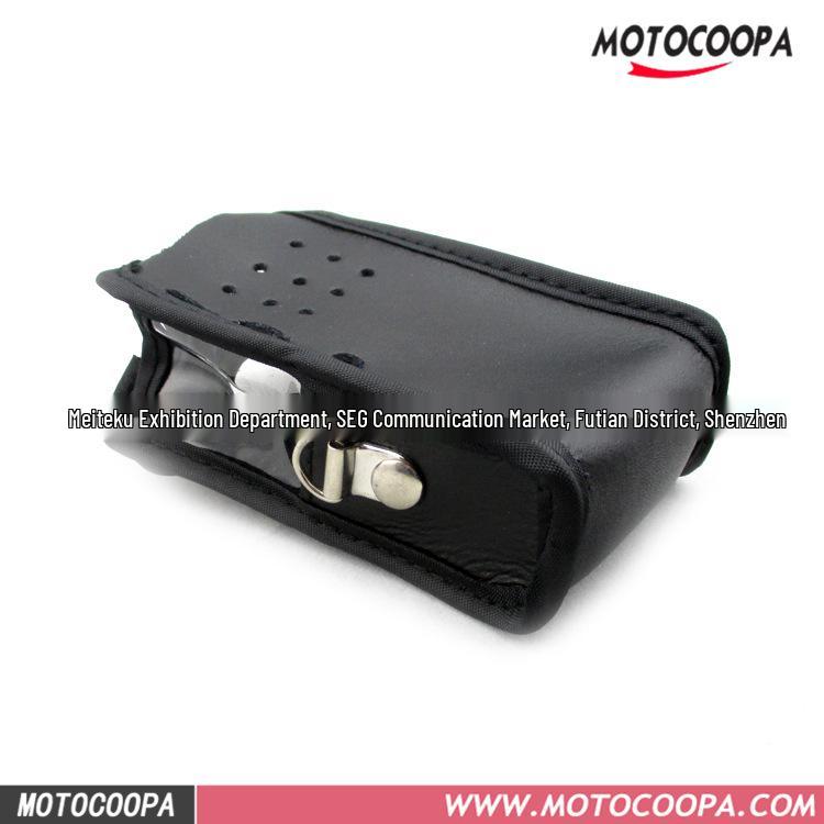 TC320 Walkie-talkie Soft Leather Protective Case with Shoulder Strap, Dustproof & Shockproof Cover for Handheld Transceiver