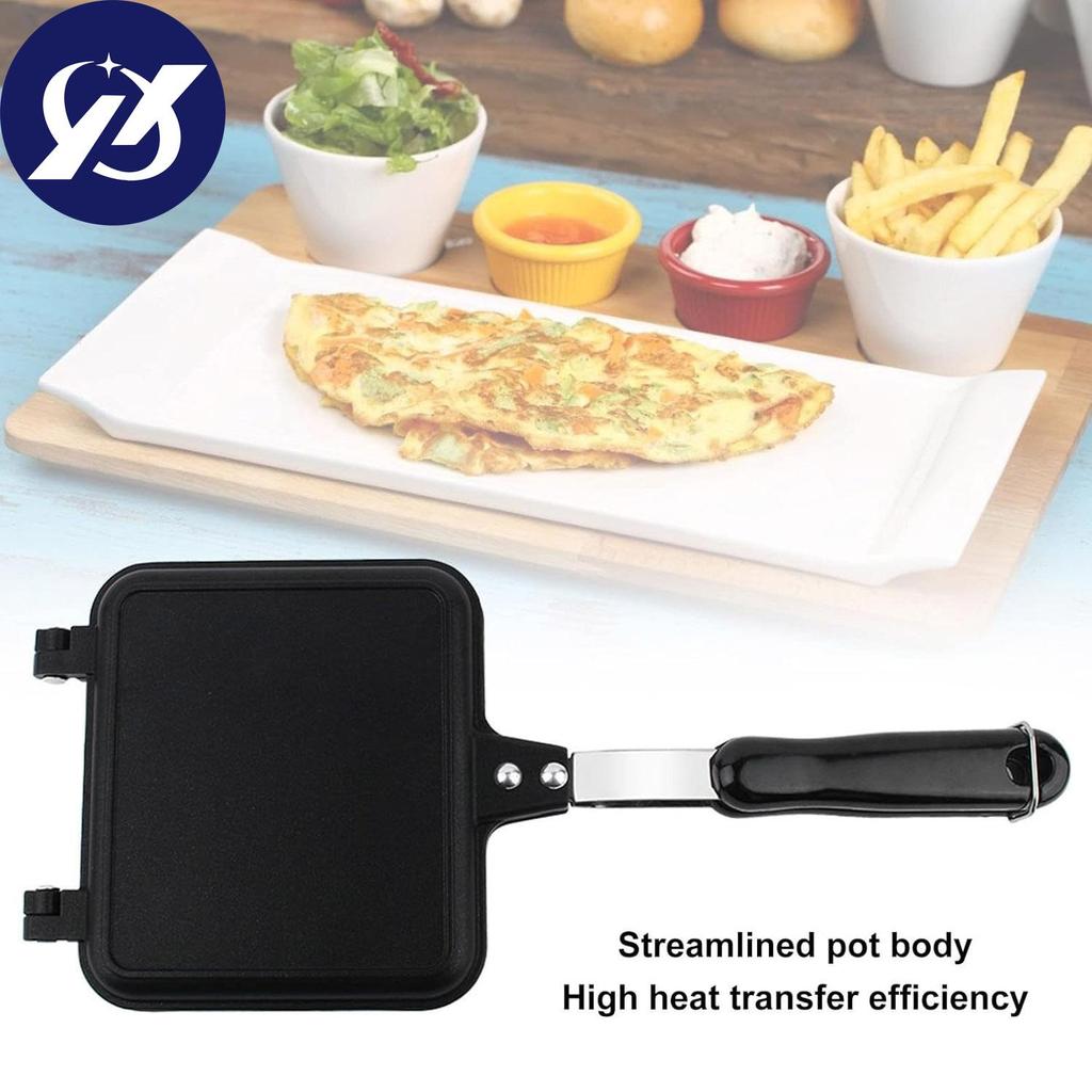 Double Sided Frying Pan, Grilled Cheese Maker, Nonstick Sandwich Maker, Flip Grill Pan For Toast Panini Waffle