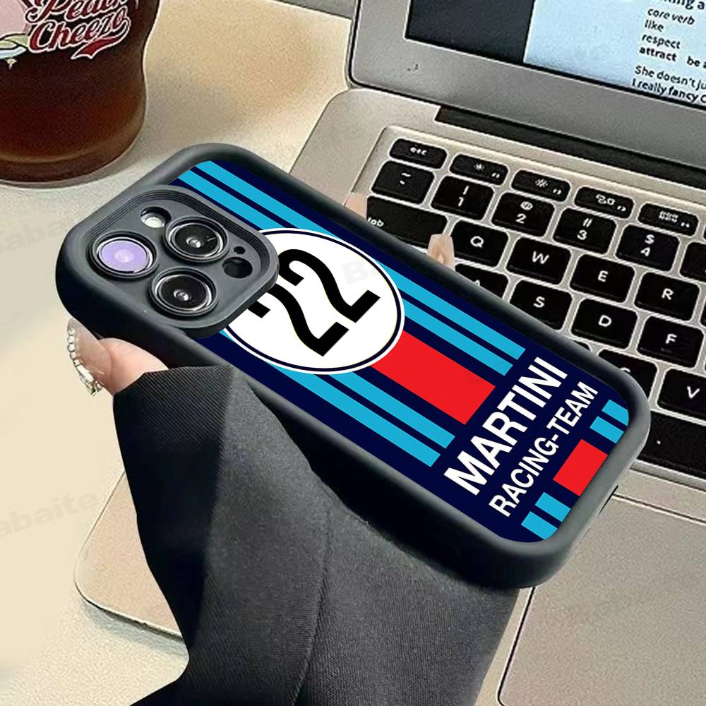 MartiniES Racing For IPhone 17 Pro Max 13 16 15 11 12 14 Plus Shockproof Soft Phone Cover