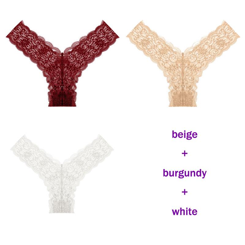 CINOON 3 Teile/los frauen höschen Transparent Low-Taille Unterhose Aushöhlen Tanga Weibliche Nahtlose G-String Sexy Unterwäsche Spitze Dessous panty