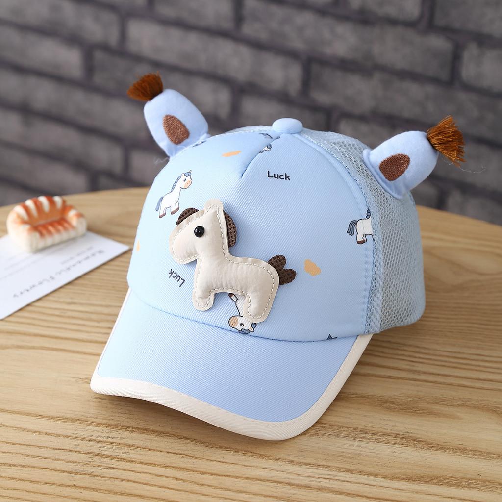Kids Cartoon Sun Hat With Adjustable Chin Strap For Outdoor Play Fun