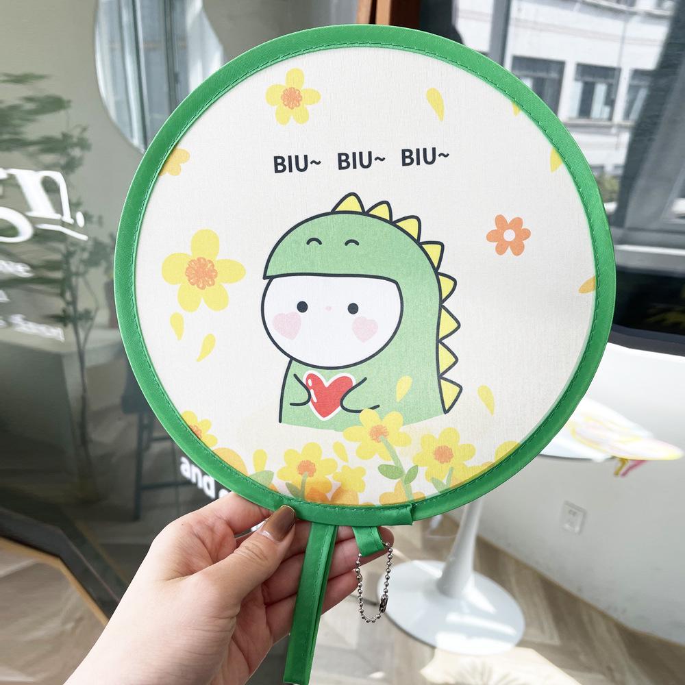 Children's Cartoon Mini Round Folding Fan - Portable and Compact Summer Fan for Kids and Adults