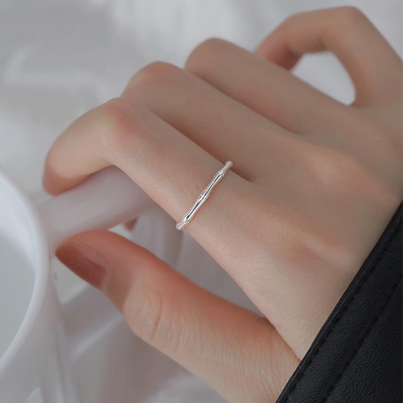 Fashionable Adjustable Bamboo Ring for Women – Versatile, Trendy, and Simple Design Open Adjustable