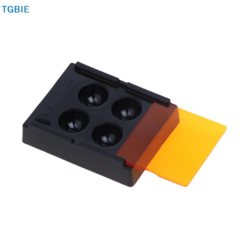 [TL]4 Holes Dental Shading Light Box Composite Resin Mixing Well Light-proof Storage Hading Color Toning Case Dentist Material