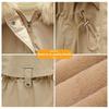 Parka de Felpa Gruesa de Invierno para Mujer Abrigo Largo Holgado con Cuello Grande de Piel