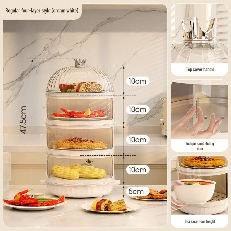 Multi-layer Transparent Food Cover for Dining Table Insulation