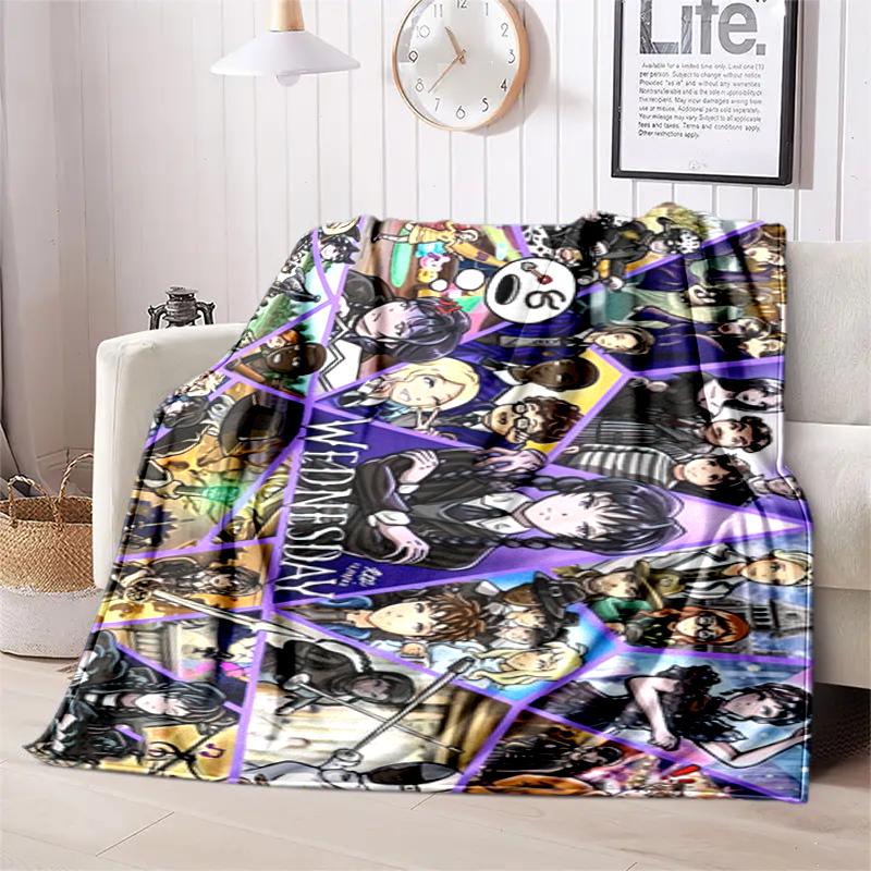 1PC Wednesday blanket, all-season lightweight home office outdoor nap multifunctional blanket, Christmas gifts