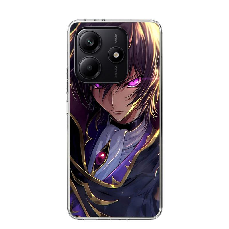Code Geass Anime Phone Case For Xiaomi Redmi Note 15 14 13 12S 12 Pro Plus 11S 11E 11 11T 10S 10 Art Soft Pattern Cover Redmi No