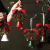 Artificial Pine Christmas Bell Pendant Crisp Sound Jingle Bell Decoration  For Home Party