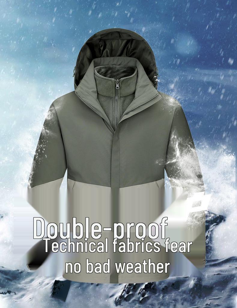 2025 Unisex 3-in-1 Detachable Small Mountaineering Jacket - Windproof & Waterproof