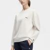 FILA Fitness Series Letter Round Neck Pullover Loose Sweatshirt Women sweatshirt Pebble-Gray A11W411203F-GY