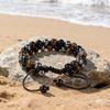 New Exotic Anklet Bracelet Woven Bracelet Black Gallstone Tiger's Eye Bracelet Beaded Beads