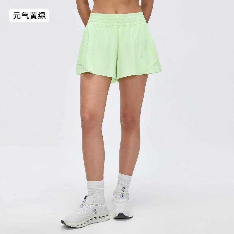 Summer quick-drying high-waisted sports shorts for women with inner lining, anti-light, light and breathable yoga fitness shorts