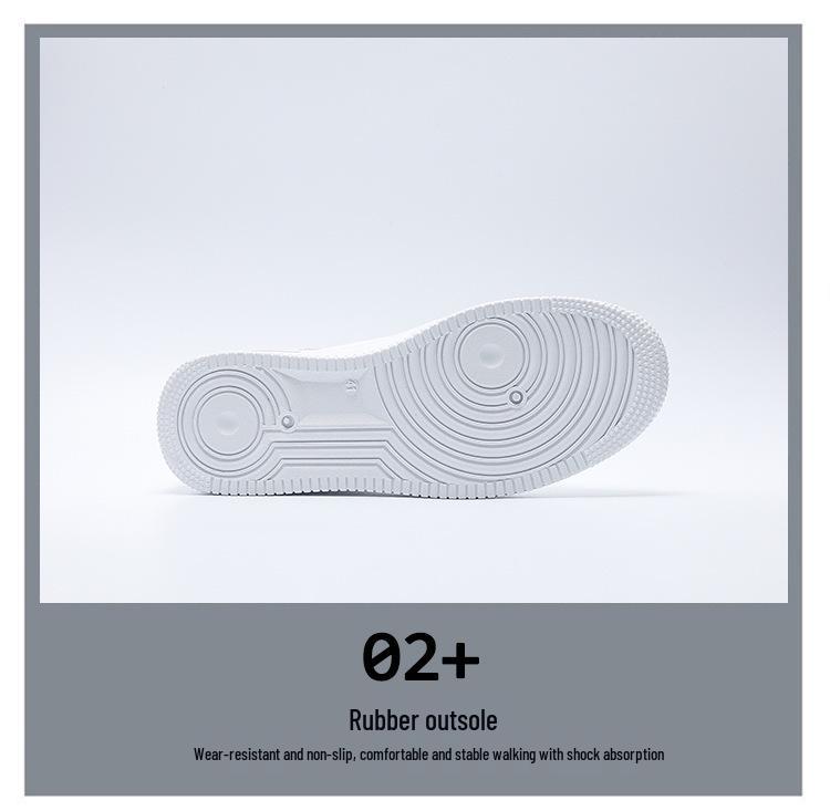 Men's Spring White Breathable Sneakers: Trendy Korean Style, Thick Sole Sports & Casual Footwear for Students.