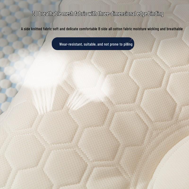 Thailand Latex Neck Support Pillow - A-grade, Non-collapsing, Cervical Spine Protection, Sleep Aid, High Pillow for Home Use.