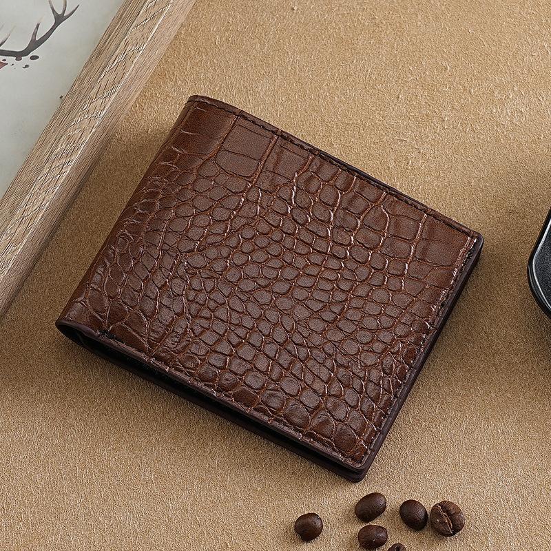 

Classic Men Wallet Short Bifold Business Purse High Quality PU Leather Multi Card Slots Photo Holder Male Slim Money Bag Clutch коричневий
