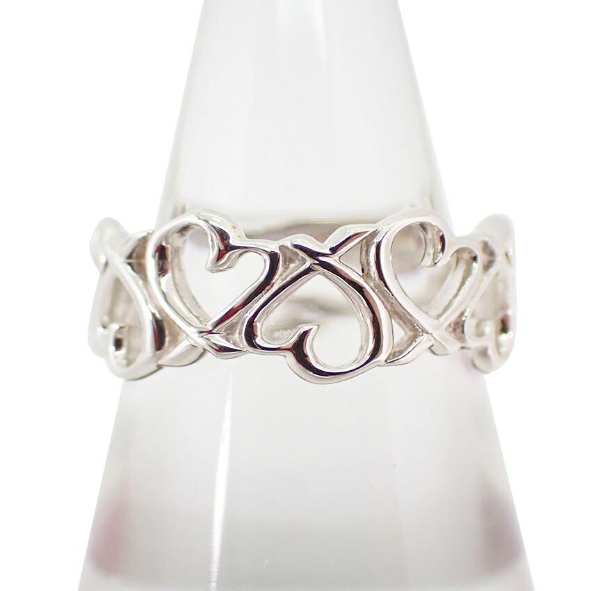 

[Б/у] TIFFANY/Tiffany 925 Полная вечность Любящее сердце кольцо Нет. 13,5 [г335-27]