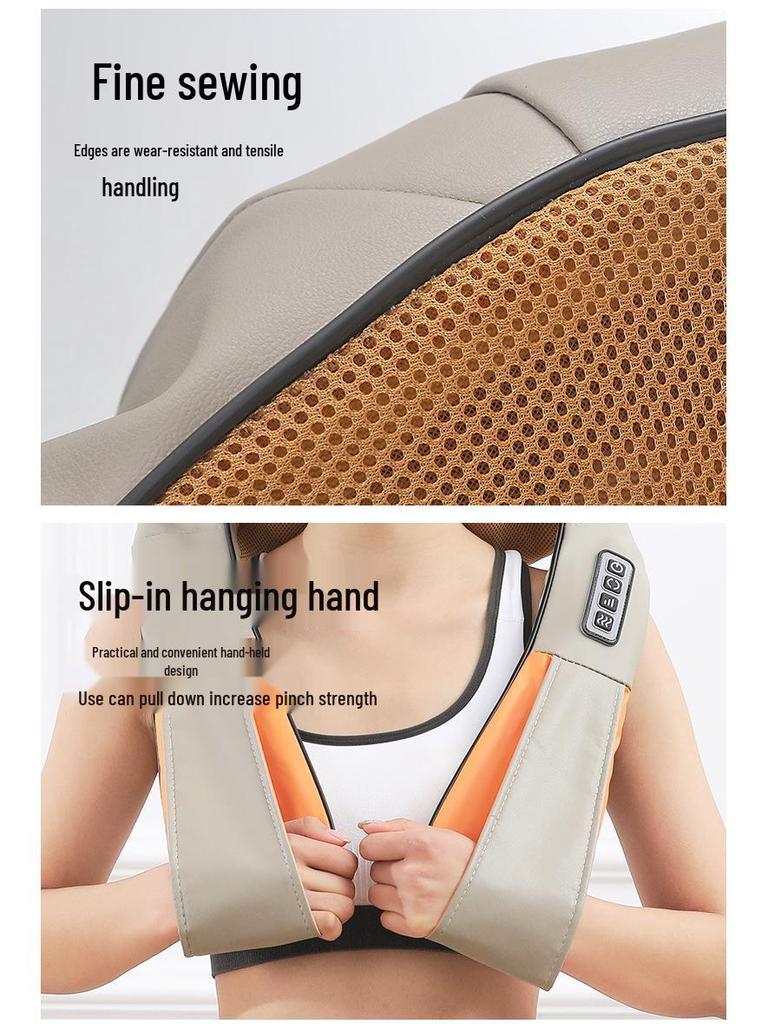 Cross-Kneading Multi-Function Electric Neck & Shoulder Massager for Car and Home