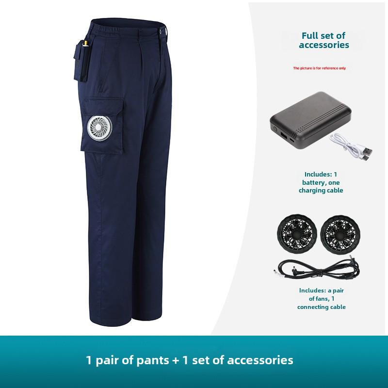 Men's Summer Cooling Overalls with Built-in Fan