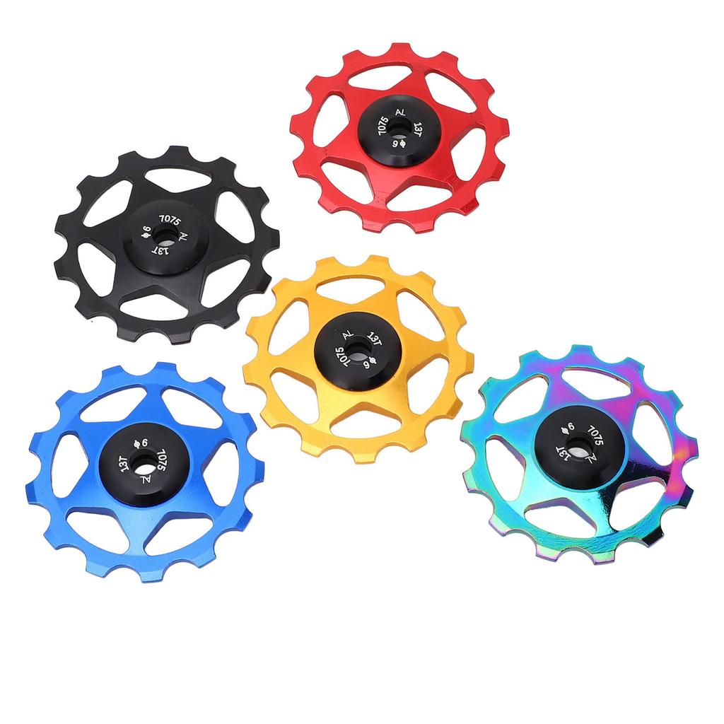 5 Stück Fahrrad Schaltwerkröllchen Aluminiumlegierung Schaltwerk Führungsrolle für Rennrad MTB 13Z