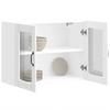 VidaXL Kitchen Wall Cabinet with Glass Door Lucca White, Kitchen Wall Unit, Wall Cabinets with Doors, 853847