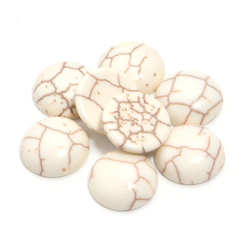 10 шт. 2-30 мм Натуральный камень Бирюза Кабошоны Бусины Плоская задняя сторона Круглые Кабошоны Камео Для изготовления ювелирных изделий DIY Кольцо Аксессуары 4mm белый