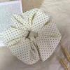 Polka dot  puff fabric diam 14CM large Headband Tie Headband Hairband