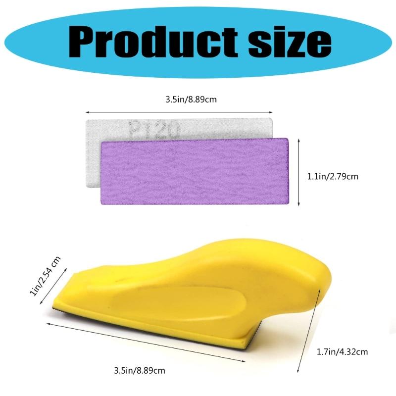 Pack of 71 Professional Aluminum Oxide Sandpaper Sheet Grinding Block for Wood Metal Plastic Surfaces Refinishing