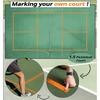 Bandă de Marcaj Exterioară Marcator de Teren Vizibil Rezistent la Intemperii Bandă Multifuncțională Pentru Marcarea Stadionului de Baschet 1 Rulou/2 Role 20m
