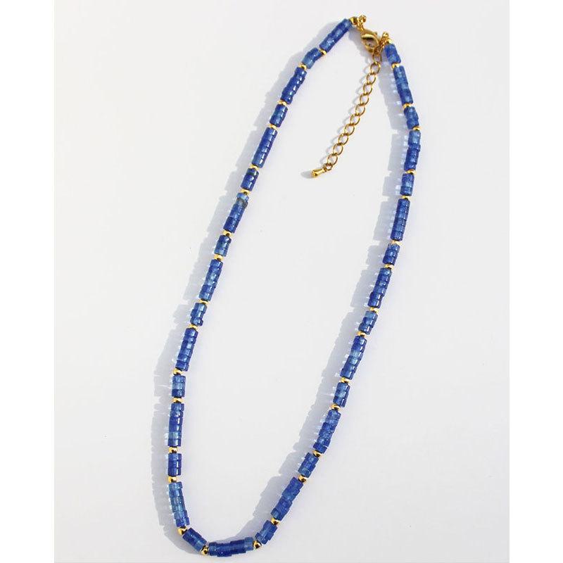 

Греция европейский нишевый модный бренд синий камень ручной работы бисерное ожерелье сложенное с ключичной цепочкой тот же браслет женский 690