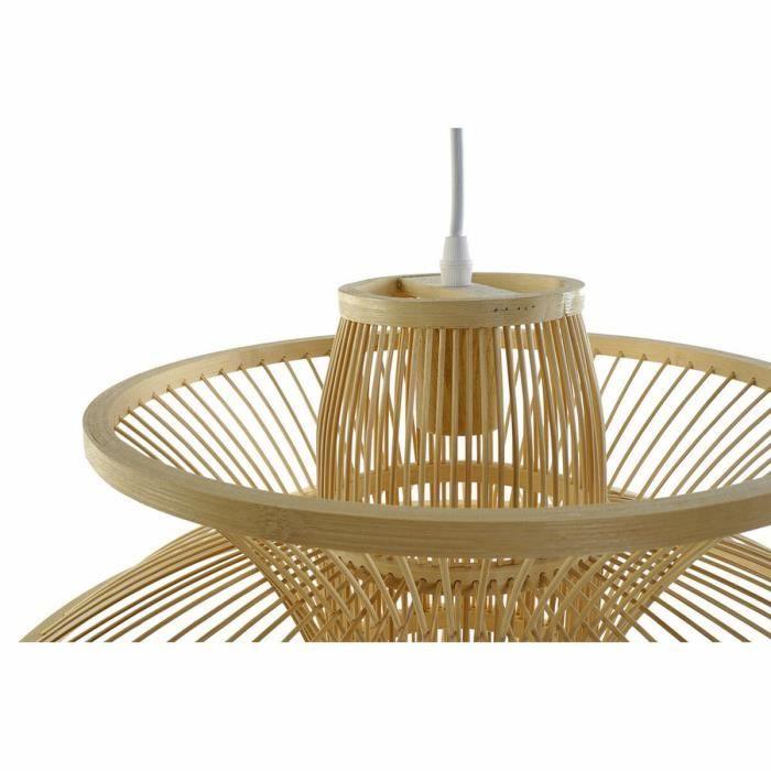 Suspension - Bambou - 50 x 50 x 37 cm - Couleur Brun Clair - Luminaire Cubique