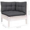 Vidaxl 12-Cz. Zestaw Wypoczynkowy Do Ogrodu, Z Poduszkami, Biały