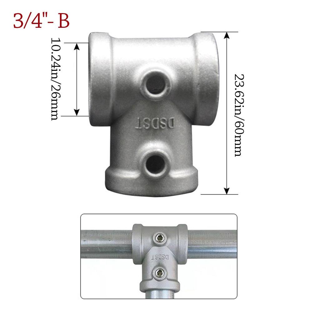 1\2''/3\4" Pipe Fitting Connector Fixed Buckle Circular Pipe Connector New Frame Fasteners  Pipes