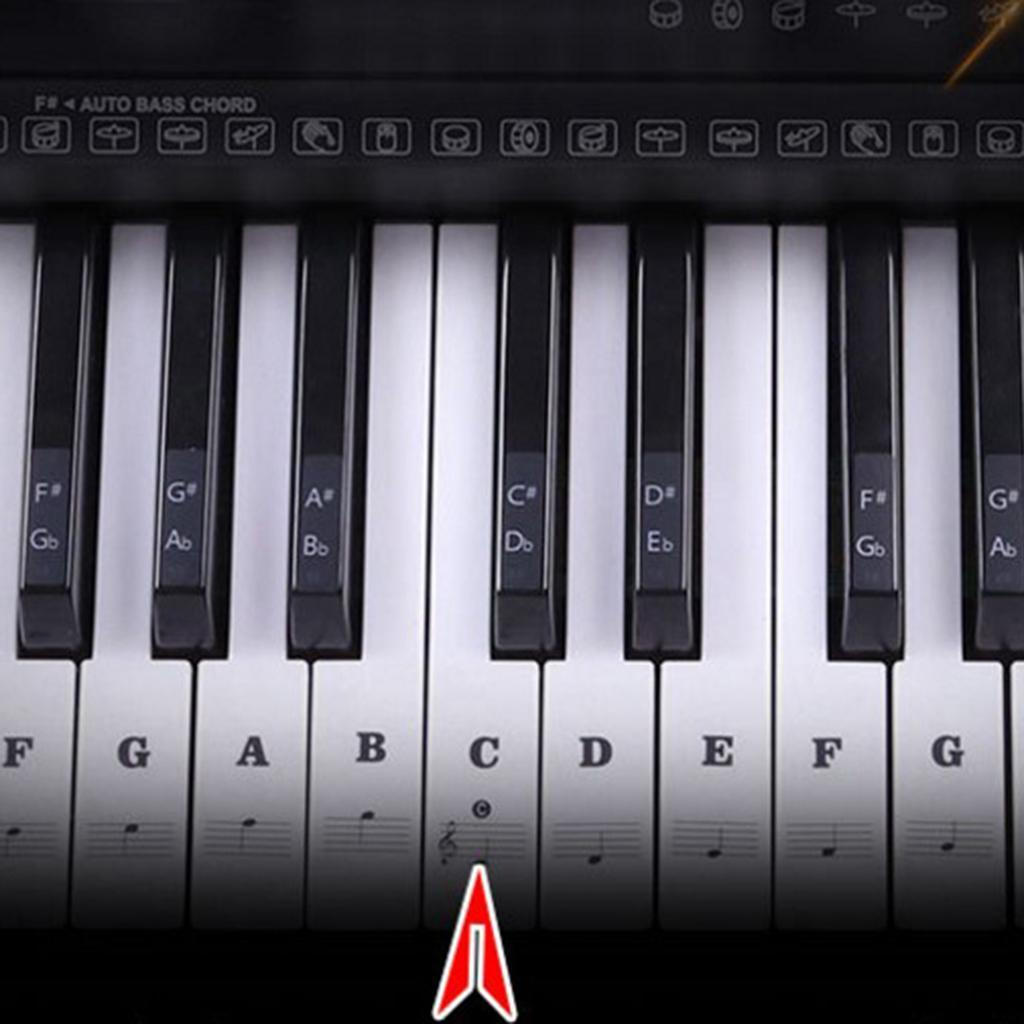 49-88 Key Electronic Piano Keyboard Sticker